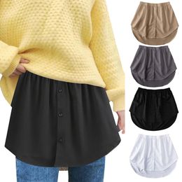 Rokken nep afneembaar shirt onregelmatige staart blouse zoom extender mini skort vrouwen kawaii straattrendsetters 230321