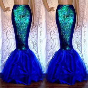 Rokken Fantaisie Mermaid Rok Women Party Fancy Long Maxi voor kerstcosplay kostuum Falda de Fiesta 230420