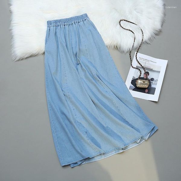 Faldas de moda de cintura alta falda de verano Mujer Vintage coreano Denim mujeres elegantes Faldas Mujer A-line paraguas Jeans WD339