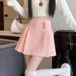 Jupes mode coréenne mini jupe y2k streetwear hauteur taille pliée plissée de femmes écoliers girl a-line patine Jupe femme