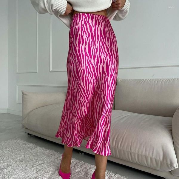 Jupes mode Slim imprimé femmes jupe 2023 été moulante taille haute Midi Streetwear élégant classique femme vêtements