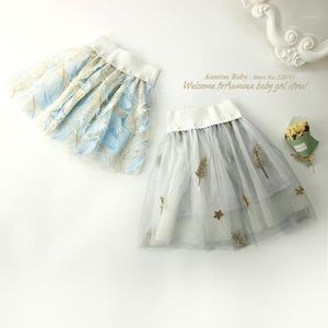 Faldas Pluma Lentejuelas Bordado Princesa Niño Bebé Niñas Tutu Falda Pettiskirt para niños Verano Tul Danza 1-10 años