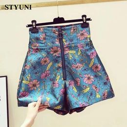 Röcke Floral Print Böhmischen Hohe Taille Zipper frauen Shorts Koreanische Mode Lose Breite Bein Lässig Shorts Frauen Frühling Sommer 2023