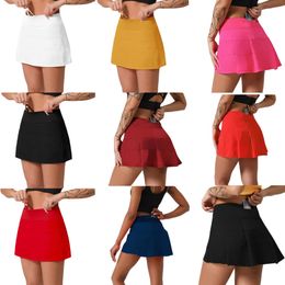 Rokken voor dames designer rokpak mini high taille tennisjurk yoga ska skort snel droge geplooide rok hardlopen sportrok shorts shorts jurk met zakken vrouw dame