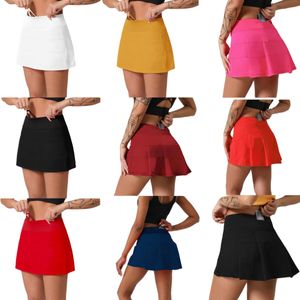 Jupes pour femme de créatrice de sket en mini-taille haute robe de tennis robe yoga skort jupe plissée à sec rapide