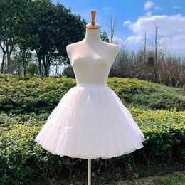 Rokken Vier Laag 45 Cm Lolita Zacht Garen Cosplay Petticoat Vrouwen Dagelijks Pluizige Rok Ondersteuning Wit Zonder Been Gewelddadige Tutu onderrok