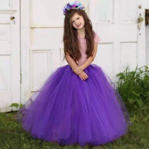 Jupes Filles Violet Long Tutu Jupes Enfants Fluffy Tulle Jupe Pettiskirts Underskirtd Enfants Fête D'anniversaire Costume Pographie Jupes 230510