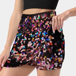 Jupes paillettes beaux rose fantasy coloré galaxie motif femme mode 2024 pantalon jupe mini bureau court