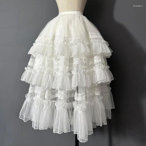 Jupes magnifique robe lolita fleur légère mariage jupe jsk doublure industrie lourde dentelle gâteau moelleux
