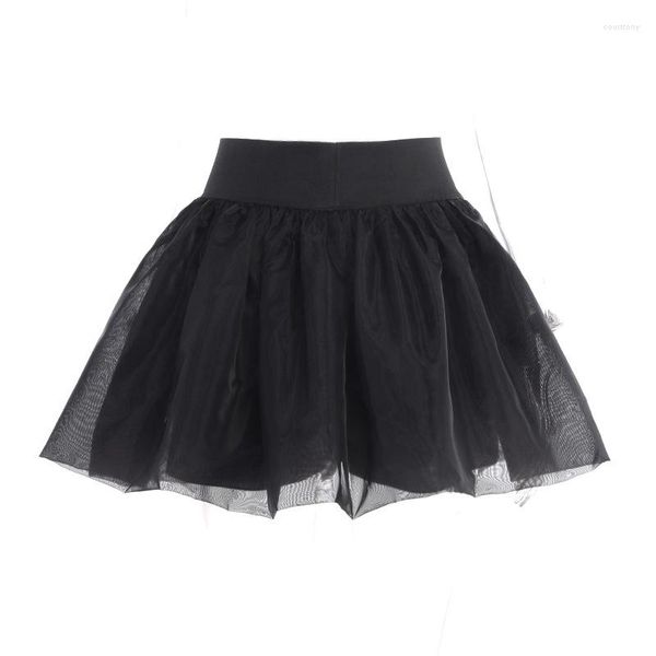 Jupes Gothique Tulle Jupon Jupe Femmes Court Maille Tutu Taille Élastique Sexy Mini Party Club Wear Danseuse