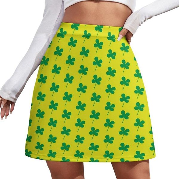 Jupes Vert Shamrock Jupe St Patricks Day Moderne Mini Été Taille Haute Graphique Street Wear Casual Grande Taille