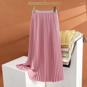 Jupes jupe plissée à la main printemps/été coréen taille haute mi-longue pour les femmes