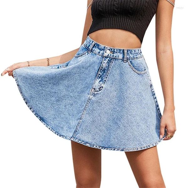 Jupes harajuku denim mini jupe dames été punk y2k jeans hauts shorts féminins pour volants fashion coréen