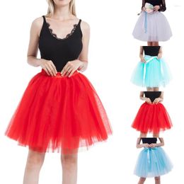 Jupes de haute qualité plissée gaze jupe courte adulte tutu danse femme carnaval festival costume tulle femmes