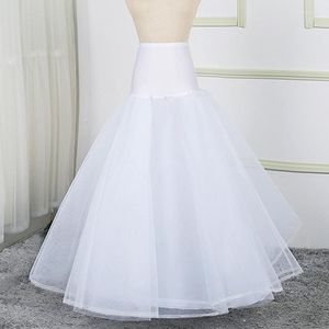 Jupes jupons sans cerceaux Crinoline glisse sous-jupe longueur de plancher pour robe de mariée femmes blanches