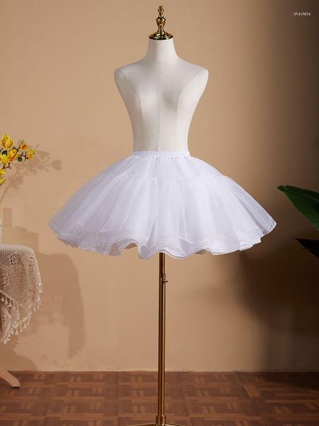 Faldas en enagua Mujer Lolita Cosplay A-Line Puffy Falda en capas Nube Pettiskirts Daily Boneless Underskirt