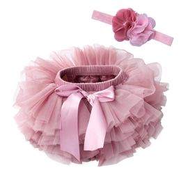 Rokken baby geboren pluizige pettiskirts tutu baby meisjes prinses rok feest kleding tule bloeiers luier cover outfits