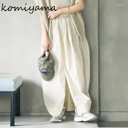 Faldas Japón 2 formas de desgaste de falda para mujer dividida Alta cintura elástica faldas Mujer casual recta ROPA 2024 primavera verano saia