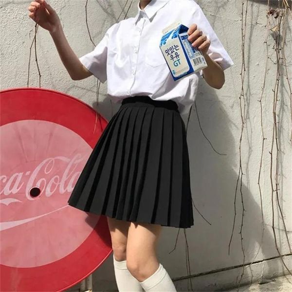 Jupes japon coréen JK femmes plissé taille haute Y2k école filles solide décontracté Streetwear nouveauté quotidien confortable