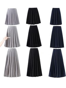 Jupes Style Preppy japonais femmes taille élastique longue jupe Midi dames mode fête femme plissée filles uniforme scolaire 230901