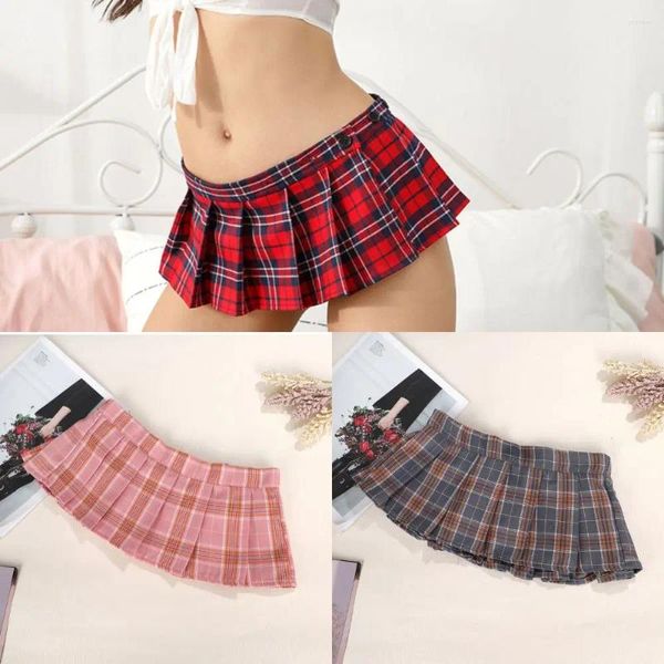 Faldas de estilo japonés JK Uniforme Falda plisada Poleccionescolar Erótica ropa de estudiante mini ultra corta ropa de club de clubes sexy cosplay