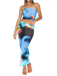 Rokken JBEELATE Womens Tweedelige Zomer Rok Set Casual Mouwloze Cami Top Met Midi Bodycon Party Strand Y2K Outfits