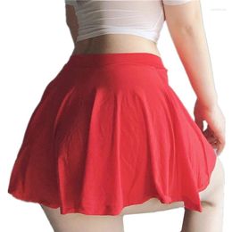 Faldas unirse a la cintura baja de cintura a una falda plisada para una mujer sexy transparente corto blanco blanco club nocturno de ropa mini