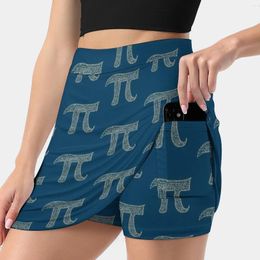 Jupes juste pi jupe de jupe féminine mini une ligne avec cachette de poche mathématique nerd geek cercle tarte mathématiques chiffres 3 1415