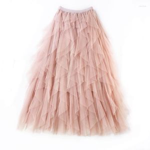 Jupes coréen mignon couches Tutu Tulle jupe à volants pour les femmes taille haute robe ballerine 2023 été filles demoiselle d'honneur