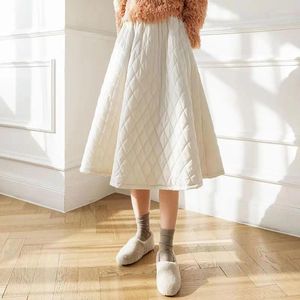 Rokken Koreaanse mode Witte geplooide rok Vrouwen Coquette Fairycore Harajuku Lang casual esthetische winterkleding Outfit