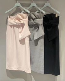 Faldas Kuzuwata Princesa Japonesa Kink Vendaje Faldas Color Sólido Slim Fit A-line Mujer Faldas Primavera Media Longitud Temperamento Jupe 230506