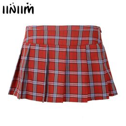 Jupes Dames École Japonaise Filles Jupe Sexy Micro Mini Preppy Plaid Écossais Grille Minijupe Fantaisie Parties Clubwear 230519