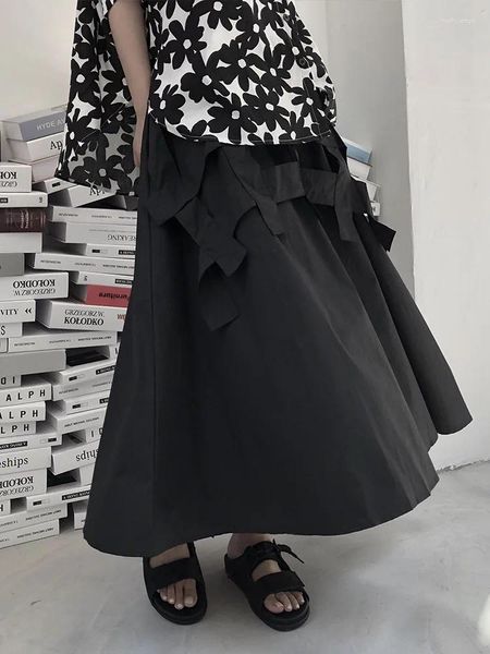 Jupes jupe de dames Classique classique sombre yamamoto style personnalité simple taille haute un mot occasionnel lâche grand