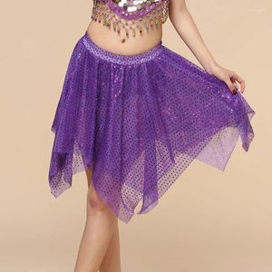 Rokken Latin Dance Sexy Vrouwen Glitter Pailletten Rok Hip Sjaal Onregelmatige Dancewear Performamnce Salsa Kostuum