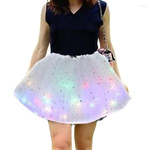 Jupes LED Light Up Tutu Femmes Layered Glow Jupe Tulle Carnaval Cosplay Halloween Party Lumineux Costume de Fée