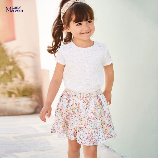 Faldas Little maven 2023, falda de flores para niñas, ropa informal de verano para niños, ropa cómoda y bonita de algodón para niños de 2 a 7 años 230420