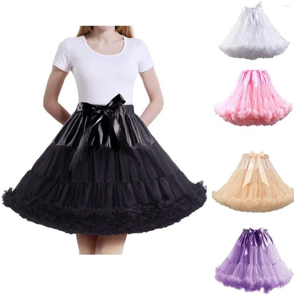 Faldas lolita enagua mujer enagua corta rockabilly volante tul negro blanco elegir stock falda tutú hinchada cosplay cóctel # g3