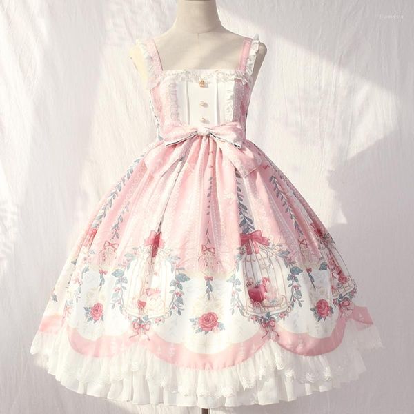 Faldas lolita dulce vestido estilo clásico sueño perla colgante onda jsk retro victoriano noble kawaii chica gótica