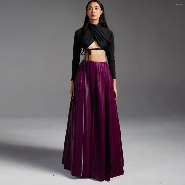 Jupes Maxi Long Woman Vêtements Toute couleur sur mesure est faite jamais jolie jupe plus taille Purple foncé soir 20424