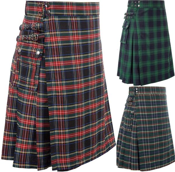 Faldas para hombre falda escocesa tradicional de tartán escocés falda maxi faldas para mujeres faldas falda punk para mujer 230508