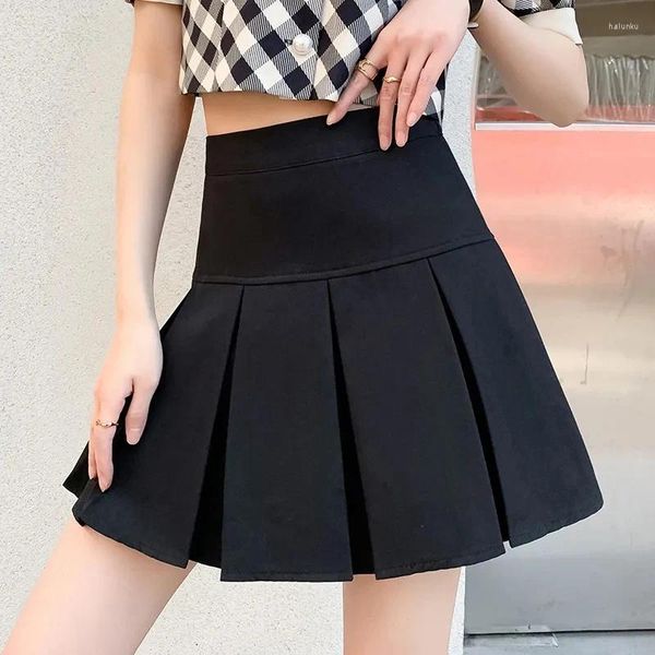 Jupes mexzt streetwear mini femmes preppy kawaii haute jupe plissée