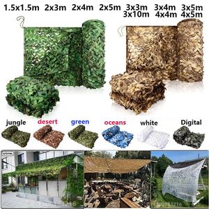 Jupes Militaire Camouflage Net Chasse Jardin Pavillon Voiture Tente Auvent Bleu Blanc Vert Désert Beige