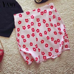 Rokken mini voor vrouw 2024 zomer outfits kokerrok Koreaanse roze satijn y2k kleding vrouwen bloemen micro kawaii