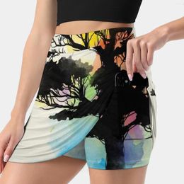 Faldas Fuente natural Moda Fashion 2024 Skirt Mini Office Corto Naturaleza Elementos Coloros