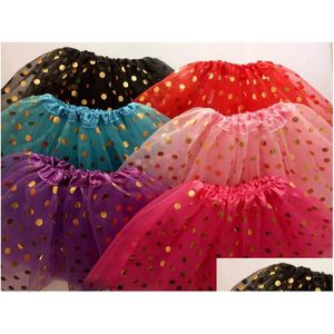 Rokken Nieuwe Verkoop Goud Polka Dot Kid Meisjes Tutu Rok Dans Jurken Zachte Ballet Kinderen Pettiskirt Kleding Drop Levering Baby Kids M Dhb6N