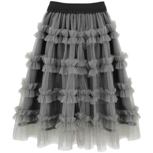 Jupes Date 2-14Y Fantaisie Bébés Filles Enfants Longue Jupe À Volants En Nylon Doux Jupes En Tulle Avec Doublure En Coton Princesse Robe En Couches T230301