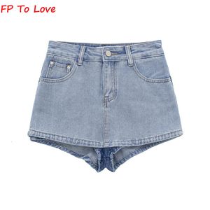 Rokken ootd denim mini shorts basic culotte sexy streetwear woman blauwe zwarte kwaliteit zomer lente bodem 230420