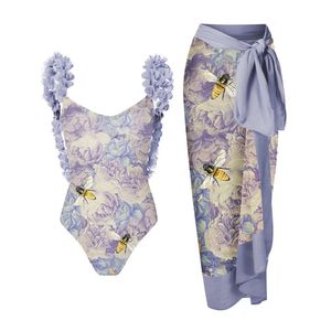 Faldas con adornos de pétalos y espalda descubierta para mujer, traje de baño de una pieza a la moda, traje de baño de verano 2023, pantalones cortos Bourkini, Micro Monokini Sexy