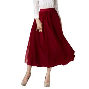 Rokken petticoat lagen tutu tule rok vintage midi geplooide dames lolita bruidsmeisje bruiloft faldas mujer saias jupe