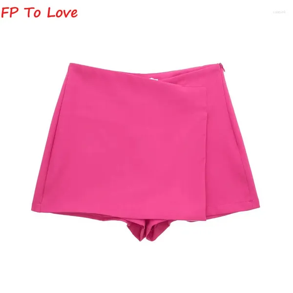 Jupes rose violet mini culottes shorts street look coloré